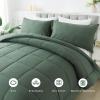 imageDOWNCOOL All Seasons Sage Green Bedding Comforters ampamp Sets with 2 Pillow Cases 3 Pieces Down Alternative Comforter Set Bedding Comforter Sets Queen Lightweight and Noiseless Queen88x90 inchesSage Green