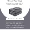imageDOWNCOOL All Seasons Sage Green Bedding Comforters ampamp Sets with 2 Pillow Cases 3 Pieces Down Alternative Comforter Set Bedding Comforter Sets Queen Lightweight and Noiseless Queen88x90 inchesGrey