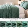 imageDOWNCOOL Black Twin Quilt Set 2Pcs Ultrasonic Process Leaf Texture Pattern Twin Quilt Bedding Set Soft Lightweight Bedspread Coverlet All Season Quilt Twin Size68quotx86quot ampamp 1 Pillow Sham02 Green
