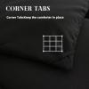 imageDOWNCOOL Comforters Queen Size Duvet InsertSage Green All Season Duvet Lightweight Quilt Down Alternative Hotel Comforter with Corner Tabs Sage Green Queen 88x92 InchesBlack