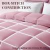 imageDOWNCOOL Comforters Queen Size Duvet InsertSage Green All Season Duvet Lightweight Quilt Down Alternative Hotel Comforter with Corner Tabs Sage Green Queen 88x92 InchesPink