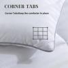 imageDOWNCOOL Comforters Queen Size Duvet InsertWhite Stripe All Season Duvet Lightweight Quilt Down Alternative Hotel Comforter with Corner Tabs White Stripe Queen 88x92 Inches