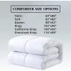 imageDOWNCOOL Comforters Queen Size Duvet InsertWhite Stripe All Season Duvet Lightweight Quilt Down Alternative Hotel Comforter with Corner Tabs White Stripe Queen 88x92 Inches