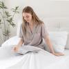 imageDOWNCOOL Full XL Sheet Set  100 Cotton Sheets Queen Size Set 600 Thread Count Sateen Deep Pocket Queen Sheets Up to 16quot 4Pc Hotel Luxury White Sheets Set