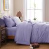 imageDOWNCOOL Lavender Purple Queen Comforter Set 7 Piece Pintuck Bed in A Bag Queen Pinch Pleat Bed SetAll Season Bedding Sets with Comforter Flat Sheet Fitted Sheet Pillowcases ampamp ShamsLavender Purple