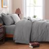 imageDOWNCOOL Lavender Purple Queen Comforter Set 7 Piece Pintuck Bed in A Bag Queen Pinch Pleat Bed SetAll Season Bedding Sets with Comforter Flat Sheet Fitted Sheet Pillowcases ampamp ShamsGrey