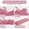 imageDOWNCOOL Luxury Full Body Pillow Insert with Fiber Cover  Ultra Soft Body Pillow for Sleeping  Breathable Long Bed Pillow Insert 20quotx54quotBlack with CoverPink
