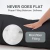 imageDOWNCOOL Luxury Full Body Pillow Insert with Fiber Cover  Ultra Soft Body Pillow for Sleeping  Breathable Long Bed Pillow Insert 20quotx54quotBlack with CoverBlack