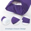 imageDOWNCOOL Luxury Full Body Pillow Insert with Fiber Cover  Ultra Soft Body Pillow for Sleeping  Breathable Long Bed Pillow Insert 20quotx54quotBlack with CoverPurple