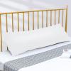 imageDOWNCOOL Luxury Full Body Pillow Insert with Fiber Cover  Ultra Soft Body Pillow for Sleeping  Breathable Long Bed Pillow Insert 20quotx54quotBlack with CoverWhite