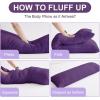 imageDOWNCOOL Luxury Full Body Pillow Insert with Fiber Cover  Ultra Soft Body Pillow for Sleeping  Breathable Long Bed Pillow Insert 20quotx54quotBlack with CoverPurple