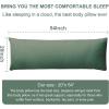 imageDOWNCOOL Luxury Full Body Pillow Insert with Fiber Cover  Ultra Soft Body Pillow for Sleeping  Breathable Long Bed Pillow Insert 20quotx54quotBlack with CoverSage Green