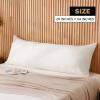 imageDOWNCOOL Luxury Full Body Pillow Insert with Fiber Cover  Ultra Soft Body Pillow for Sleeping  Breathable Long Bed Pillow Insert 20quotx54quotBlack with CoverFaux Furwhite