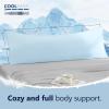 imageDOWNCOOL Luxury Full Body Pillow Insert with Fiber Cover  Ultra Soft Body Pillow for Sleeping  Breathable Long Bed Pillow Insert 20quotx54quotBlack with CoverCoolingblue