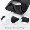 imageDOWNCOOL Luxury Full Body Pillow Insert with Fiber Cover  Ultra Soft Body Pillow for Sleeping  Breathable Long Bed Pillow Insert 20quotx54quotBlack with CoverBlack