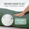 imageDOWNCOOL Luxury Full Body Pillow Insert with Fiber Cover  Ultra Soft Body Pillow for Sleeping  Breathable Long Bed Pillow Insert 20quotx54quotBlack with CoverSage Green
