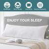 imageDOWNCOOL Luxury Full Body Pillow Insert with Fiber Cover  Ultra Soft Body Pillow for Sleeping  Breathable Long Bed Pillow Insert 20quotx54quotBlack with CoverWhite