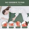 imageDOWNCOOL Luxury Full Body Pillow Insert with Fiber Cover  Ultra Soft Body Pillow for Sleeping  Breathable Long Bed Pillow Insert 20quotx54quotBlack with CoverSage Green