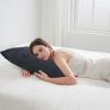 imageDOWNCOOL Luxury Full Body Pillow Insert with Fiber Cover  Ultra Soft Body Pillow for Sleeping  Breathable Long Bed Pillow Insert 20quotx54quotBlack with CoverFaux Furgrey