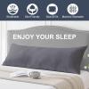 imageDOWNCOOL Luxury Full Body Pillow Insert with Fiber Cover  Ultra Soft Body Pillow for Sleeping  Breathable Long Bed Pillow Insert 20quotx54quotBlack with CoverGrey