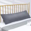 imageDOWNCOOL Luxury Full Body Pillow Insert with Fiber Cover  Ultra Soft Body Pillow for Sleeping  Breathable Long Bed Pillow Insert 20quotx54quotBlack with CoverGrey