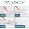 imageDOWNCOOL Luxury Full Body Pillow Insert with Fiber Cover  Ultra Soft Body Pillow for Sleeping  Breathable Long Bed Pillow Insert 20quotx54quotBlack with CoverWhite