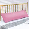 imageDOWNCOOL Luxury Full Body Pillow Insert with Fiber Cover  Ultra Soft Body Pillow for Sleeping  Breathable Long Bed Pillow Insert 20quotx54quotBlack with CoverPink