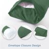 imageDOWNCOOL Luxury Full Body Pillow Insert with Fiber Cover  Ultra Soft Body Pillow for Sleeping  Breathable Long Bed Pillow Insert 20quotx54quotBlack with CoverSage Green