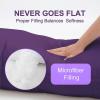 imageDOWNCOOL Luxury Full Body Pillow Insert with Fiber Cover  Ultra Soft Body Pillow for Sleeping  Breathable Long Bed Pillow Insert 20quotx54quotBlack with CoverPurple