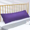 imageDOWNCOOL Luxury Full Body Pillow Insert with Fiber Cover  Ultra Soft Body Pillow for Sleeping  Breathable Long Bed Pillow Insert 20quotx54quotBlack with CoverPurple