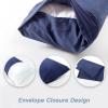 imageDOWNCOOL Luxury Full Body Pillow Insert with Fiber Cover  Ultra Soft Body Pillow for Sleeping  Breathable Long Bed Pillow Insert 20quotx54quotBlack with CoverBlue