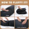 imageDOWNCOOL Luxury Full Body Pillow Insert with Fiber Cover  Ultra Soft Body Pillow for Sleeping  Breathable Long Bed Pillow Insert 20quotx54quotBlack with CoverFaux Furgrey