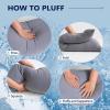 imageDOWNCOOL Luxury Full Body Pillow Insert with Fiber Cover  Ultra Soft Body Pillow for Sleeping  Breathable Long Bed Pillow Insert 20quotx54quotBlack with CoverCoolinggrey