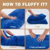 imageDOWNCOOL Luxury Full Body Pillow Insert with Fiber Cover  Ultra Soft Body Pillow for Sleeping  Breathable Long Bed Pillow Insert 20quotx54quotBlack with CoverFaux Furblue