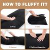 imageDOWNCOOL Luxury Full Body Pillow Insert with Fiber Cover  Ultra Soft Body Pillow for Sleeping  Breathable Long Bed Pillow Insert 20quotx54quotBlack with CoverFaux Furblack