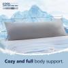 imageDOWNCOOL Luxury Full Body Pillow Insert with Fiber Cover  Ultra Soft Body Pillow for Sleeping  Breathable Long Bed Pillow Insert 20quotx54quotBlack with CoverCoolinggrey