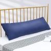imageDOWNCOOL Luxury Full Body Pillow Insert with Fiber Cover  Ultra Soft Body Pillow for Sleeping  Breathable Long Bed Pillow Insert 20quotx54quotBlack with CoverBlue