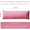 imageDOWNCOOL Luxury Full Body Pillow Insert with Fiber Cover  Ultra Soft Body Pillow for Sleeping  Breathable Long Bed Pillow Insert 20quotx54quotBlack with CoverPink