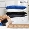 imageDOWNCOOL Luxury Full Body Pillow Insert with Fiber Cover  Ultra Soft Body Pillow for Sleeping  Breathable Long Bed Pillow Insert 20quotx54quotBlack with CoverFaux Furblue