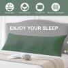 imageDOWNCOOL Luxury Full Body Pillow Insert with Fiber Cover  Ultra Soft Body Pillow for Sleeping  Breathable Long Bed Pillow Insert 20quotx54quotBlack with CoverSage Green