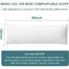 imageDOWNCOOL Luxury Full Body Pillow Insert with Fiber Cover  Ultra Soft Body Pillow for Sleeping  Breathable Long Bed Pillow Insert 20quotx54quotBlack with CoverWhite