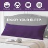 imageDOWNCOOL Luxury Full Body Pillow Insert with Fiber Cover  Ultra Soft Body Pillow for Sleeping  Breathable Long Bed Pillow Insert 20quotx54quotBlack with CoverPurple