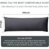 imageDOWNCOOL Luxury Full Body Pillow Insert with Fiber Cover  Ultra Soft Body Pillow for Sleeping  Breathable Long Bed Pillow Insert 20quotx54quotBlack with CoverBlack