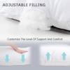 imageDOWNCOOL Pregnancy Pillow U Shaped Body Pillow for Pregnancy 55 Inch Blue Maternity Pillow with Removable Cover for SleepingSupport for Back HIPS Legs Belly