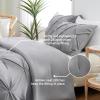 imageDOWNCOOL Queen Comforter Set  3 Pieces Cute Pinch Pleat Bed Set Soft Fluffy Comforters Queen Size Black Down Alternative Bedding Comforter Sets for All Season 1 Comforter ampamp 2 PillowcasesGrey