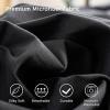 imageDOWNCOOL Queen Comforter Set  3 Pieces Cute Pinch Pleat Bed Set Soft Fluffy Comforters Queen Size Black Down Alternative Bedding Comforter Sets for All Season 1 Comforter ampamp 2 PillowcasesBlack