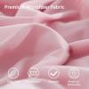 imageDOWNCOOL Queen Comforter Set  3 Pieces Cute Pinch Pleat Bed Set Soft Fluffy Comforters Queen Size Black Down Alternative Bedding Comforter Sets for All Season 1 Comforter ampamp 2 PillowcasesPink