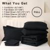 imageDOWNCOOL Queen Comforter Set 7 Pieces Bedding Sets Queen Pink All Season Down Alternative Bed in a Bag Queen with Comforter Flat Sheet Fitted Sheet 2 Pillow Shams ampamp 2 PillowcasesBlack