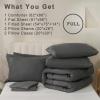 imageDOWNCOOL Queen Comforter Set 7 Pieces Bedding Sets Queen Pink All Season Down Alternative Bed in a Bag Queen with Comforter Flat Sheet Fitted Sheet 2 Pillow Shams ampamp 2 PillowcasesGrey