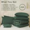 imageDOWNCOOL Queen Comforter Set 7 Pieces Bedding Sets Queen Pink All Season Down Alternative Bed in a Bag Queen with Comforter Flat Sheet Fitted Sheet 2 Pillow Shams ampamp 2 PillowcasesSage Green